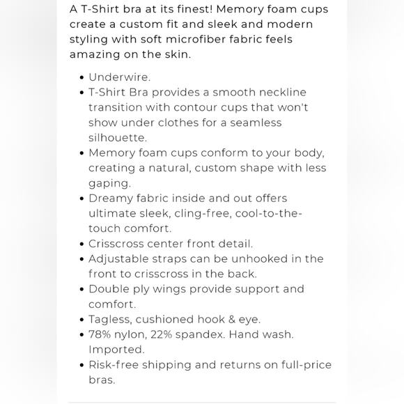 Soma Memorable Full Coverage underwire black t-shirt bra. Size 32DDD - Picture 5 of 5